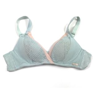 Lycra Beauty Mint Lace Underwire Bra Size 80A/36A